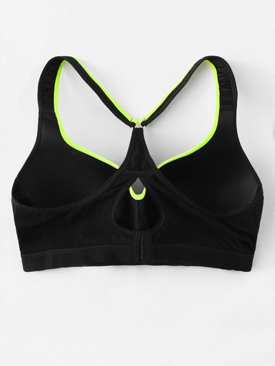 Contrast Piping Sports Bra-sportswear-Des Mess