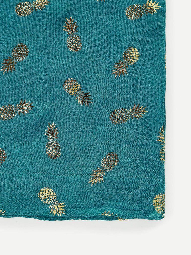 Pineapple Print Scarf-accessories-Des Mess