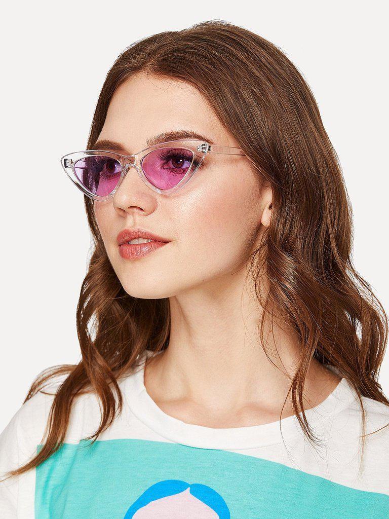 Clear Frame Cat Eye Sunglasses-accessories-Des Mess