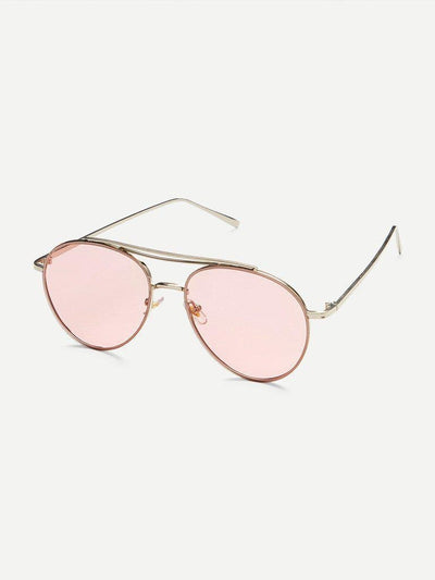 Contrast Top Bar Aviator Sunglasses-accessories-Des Mess