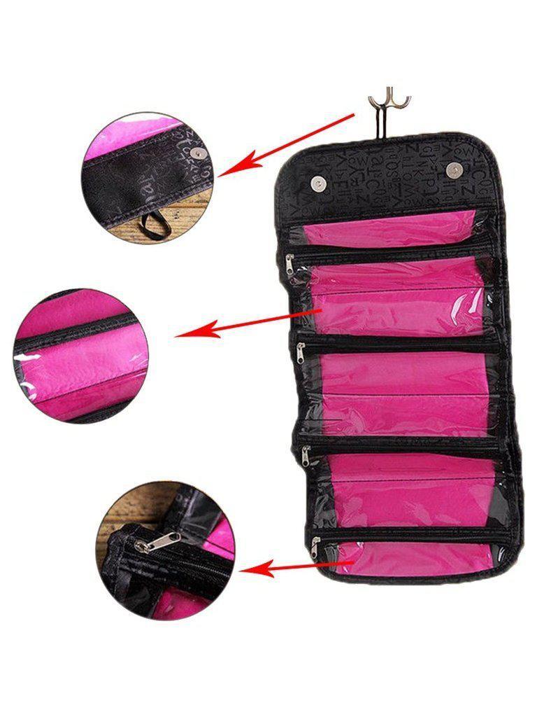 Letter Print Flap Makeup Bag-makeup-Des Mess