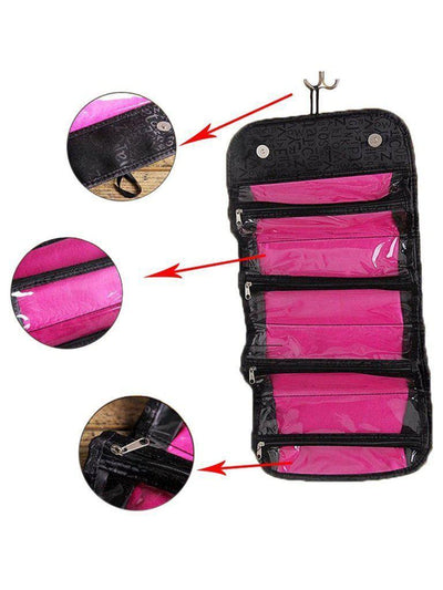 Letter Print Flap Makeup Bag-makeup-Des Mess