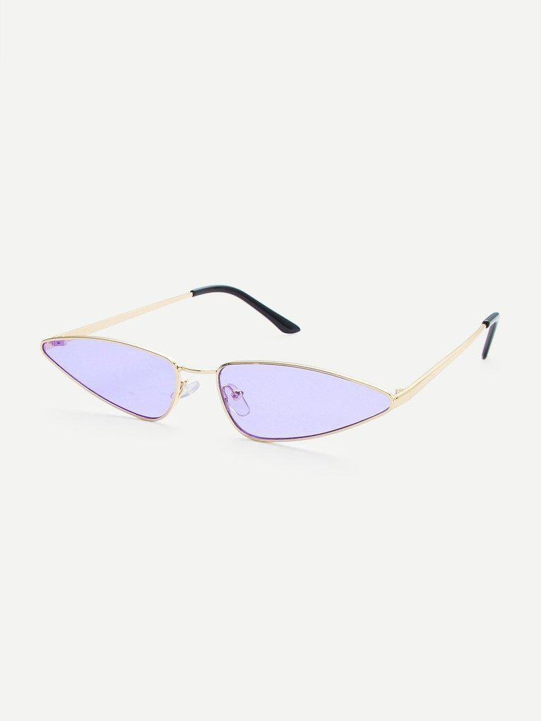 Tinted Lens Metal Frame Sunglasses-accessories-Des Mess