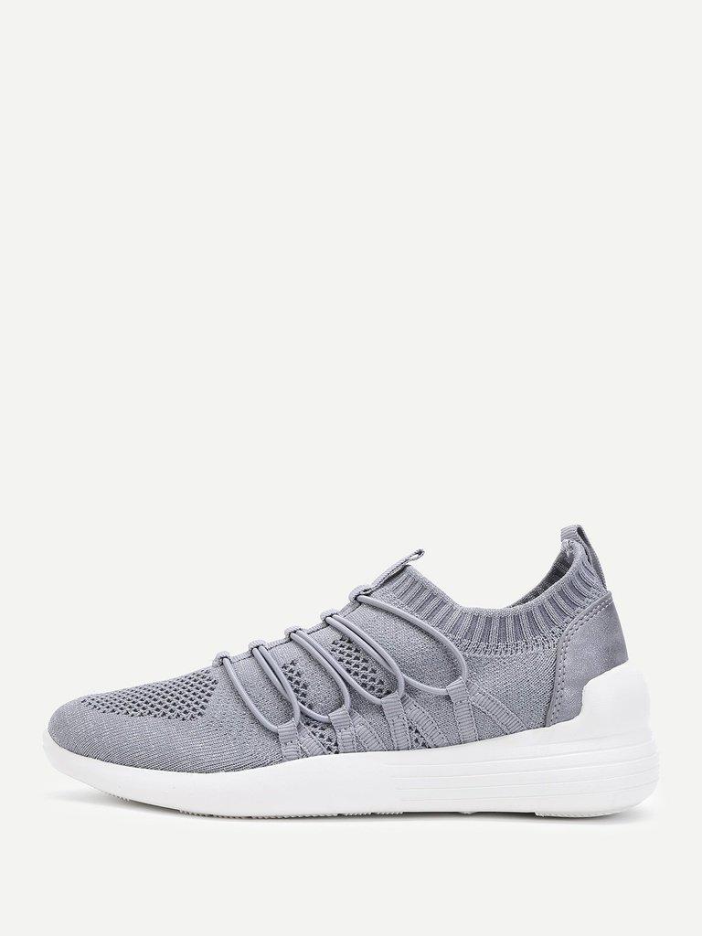 Knit Design Slip On Sneakers-shoes-Des Mess