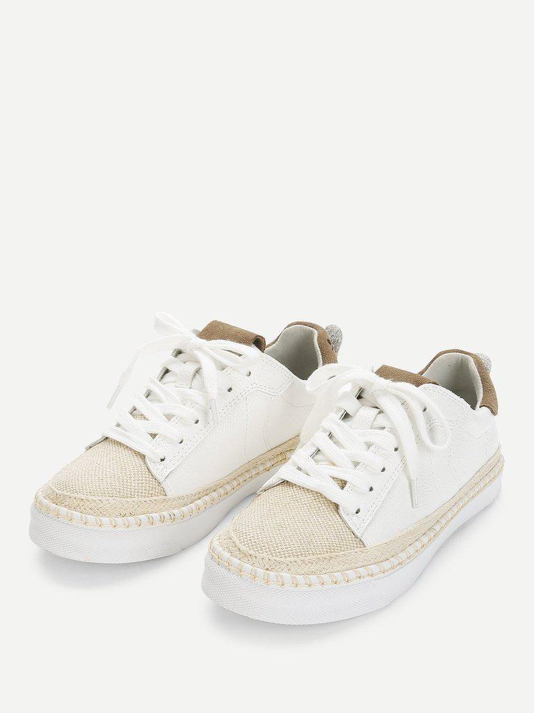 Lace Up Splice Color Sneakers-shoes-Des Mess