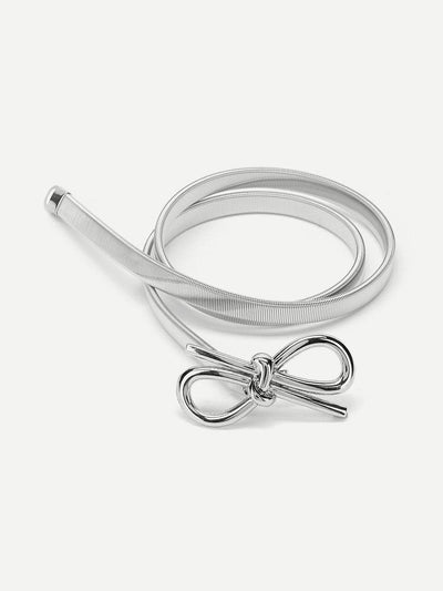 Bow Decorated Skinny Belt-accessories-Des Mess