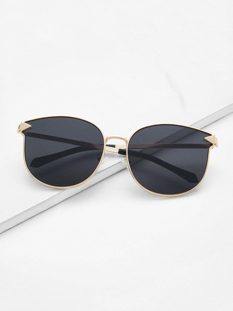 Metal Frame Flat Lens Sunglasses-accessories-Des Mess