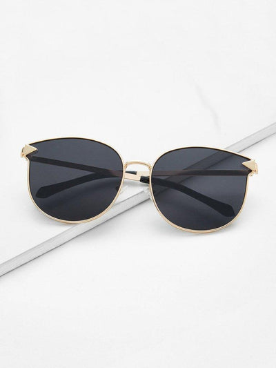 Metal Frame Flat Lens Sunglasses-accessories-Des Mess