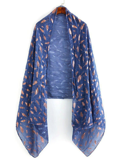 Feather Print Scarf-accessories-Des Mess