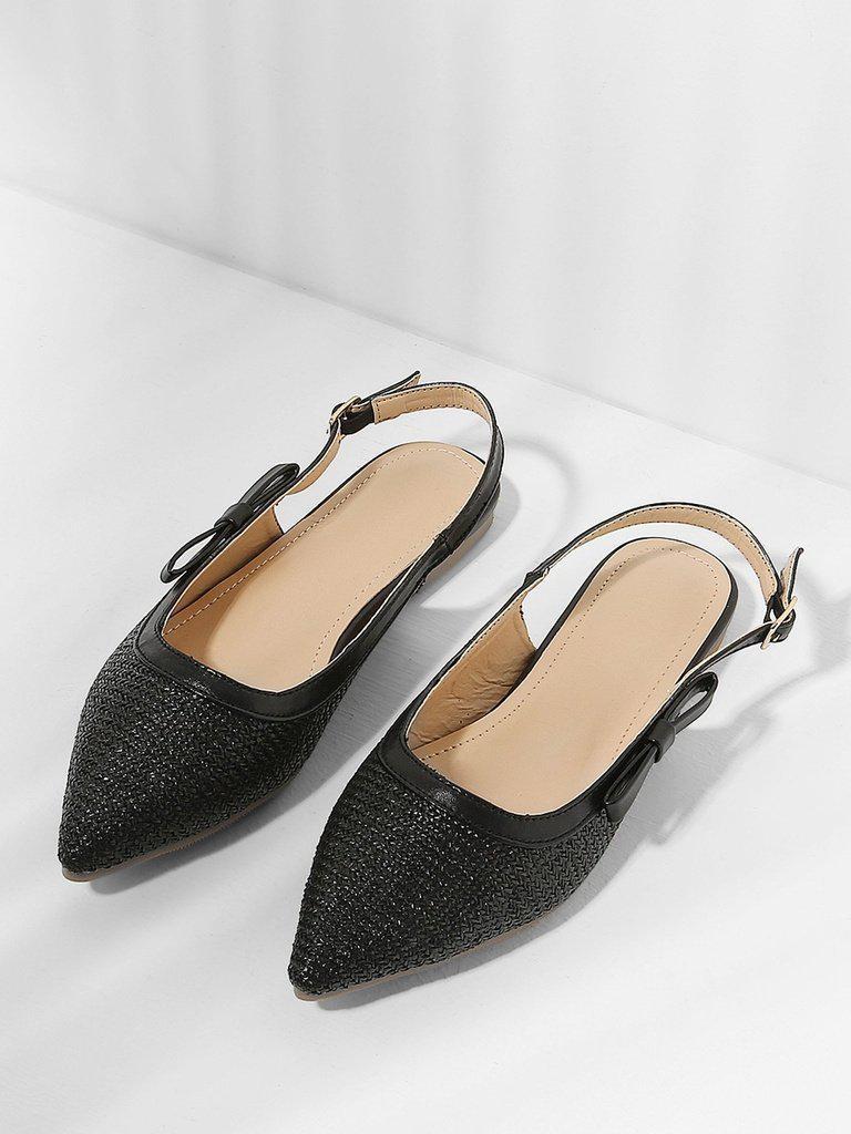 Pointed Toe Slingback Flats-shoes-Des Mess