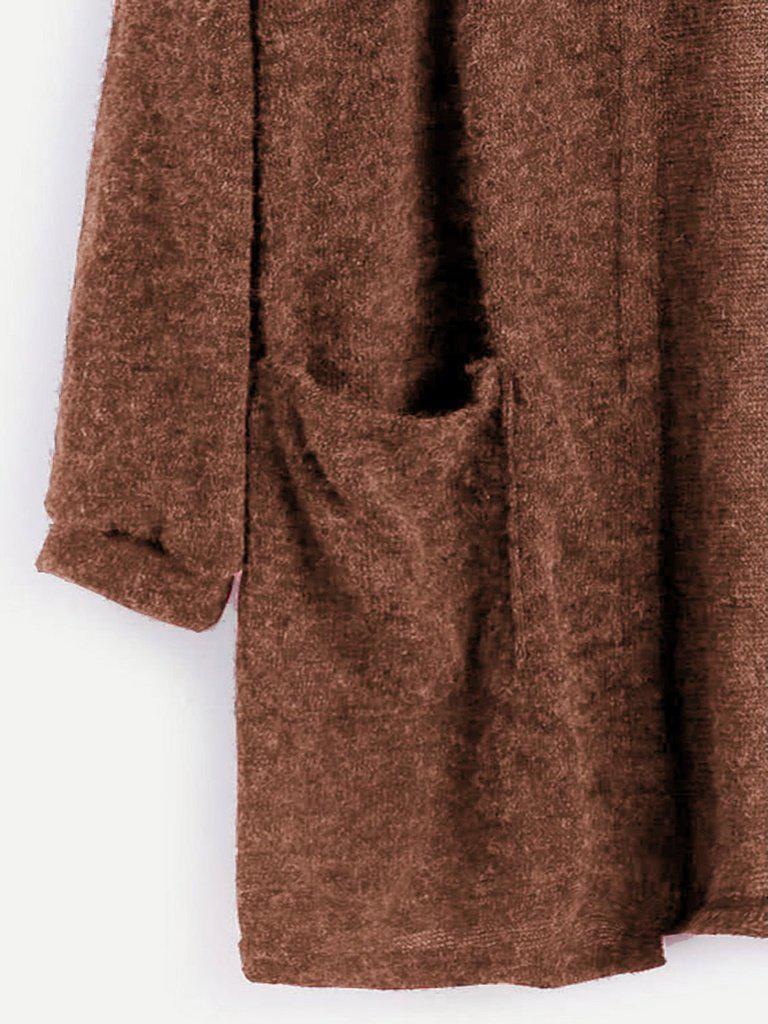 Open Front Sweater With Pockets-outerwear-Des Mess