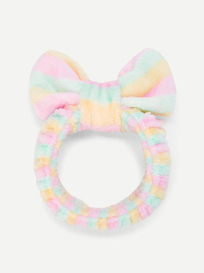 Striped Bow Tie Headband-makeup-Des Mess