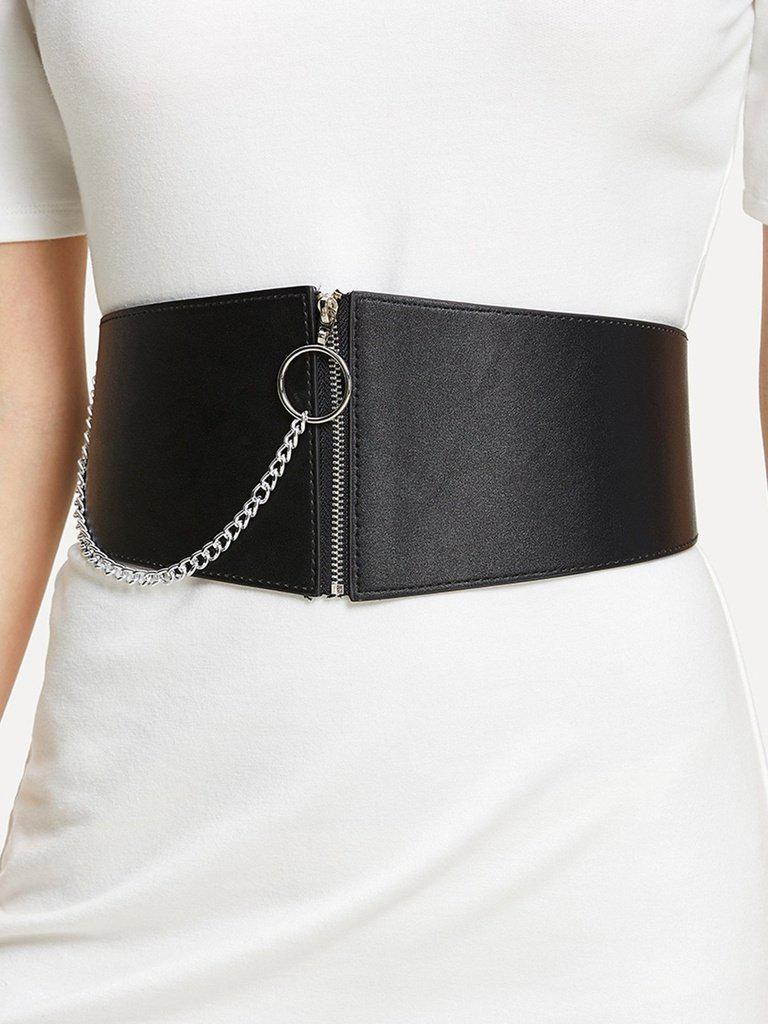 Chain Linked Zipper Belt-accessories-Des Mess