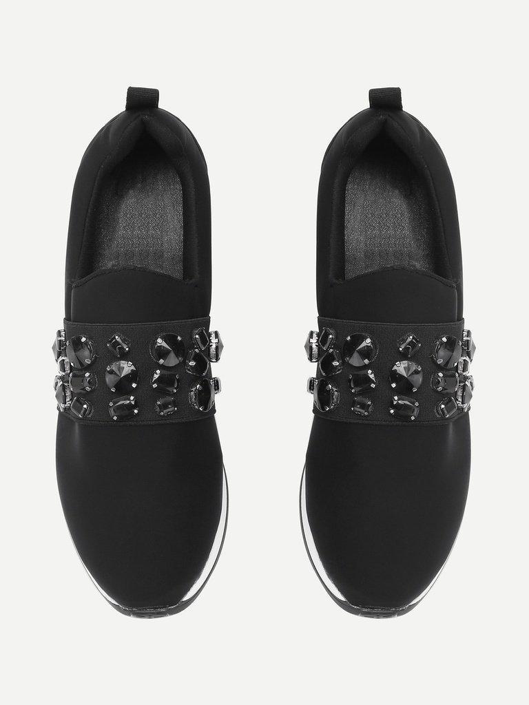 Studded Detail Low Top Trainers-sportswear-Des Mess