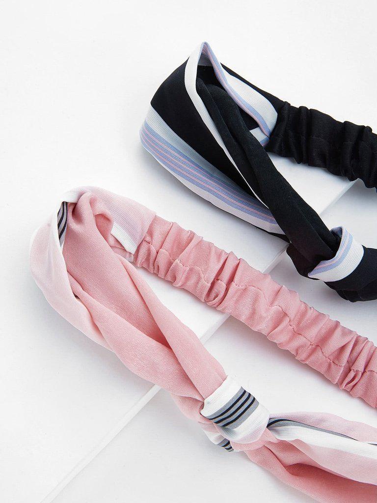 Striped Knot Headband 2pcs-hair-Des Mess