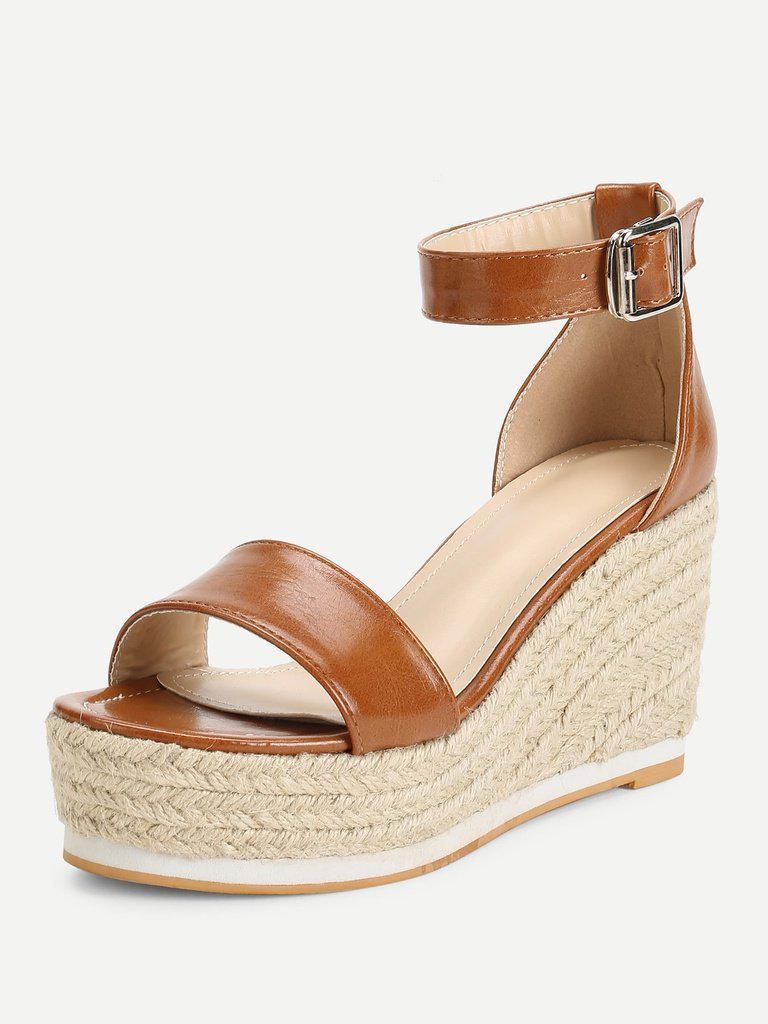 Ankle Strap Espadrille Wedges-shoes-Des Mess