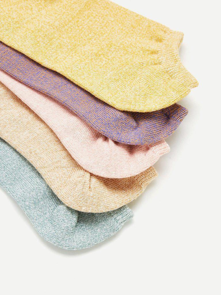 Cotton Invisible Ankle Socks 5pairs-accessories-Des Mess