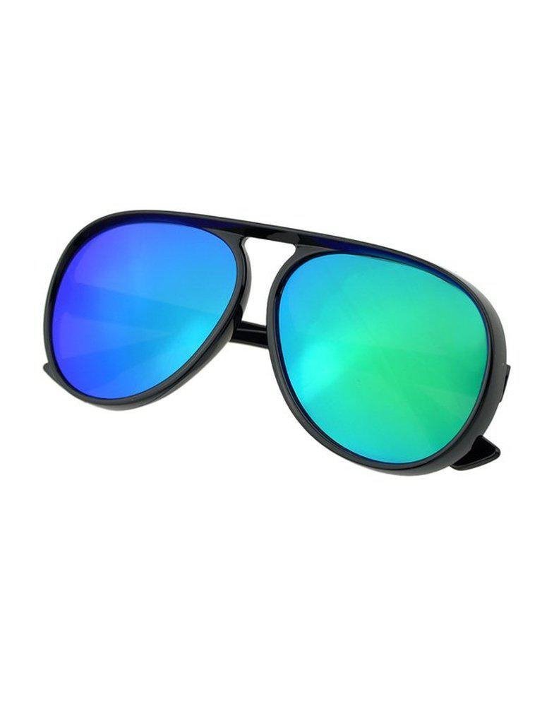Green Large Frame Thick Side Sunglasses-accessories-Des Mess