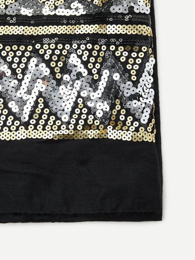 Geometric Sequin Lightweight Scarf-accessories-Des Mess