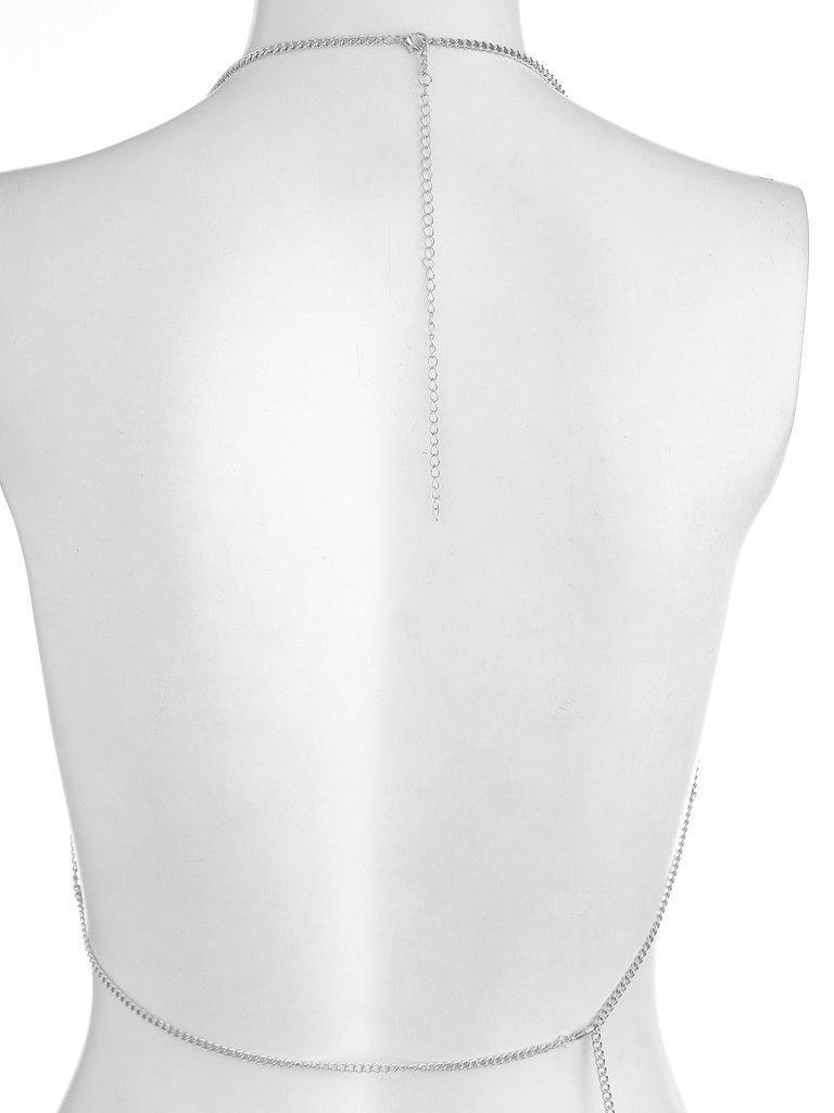 Rhinestone Layered Design Bralet Body Chain-jewelry-Des Mess