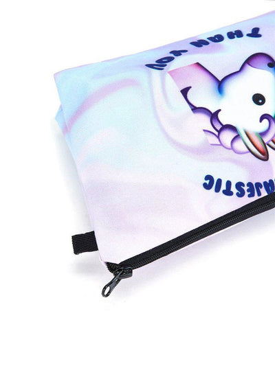Slogan & Animal Print Makeup Bag-makeup-Des Mess