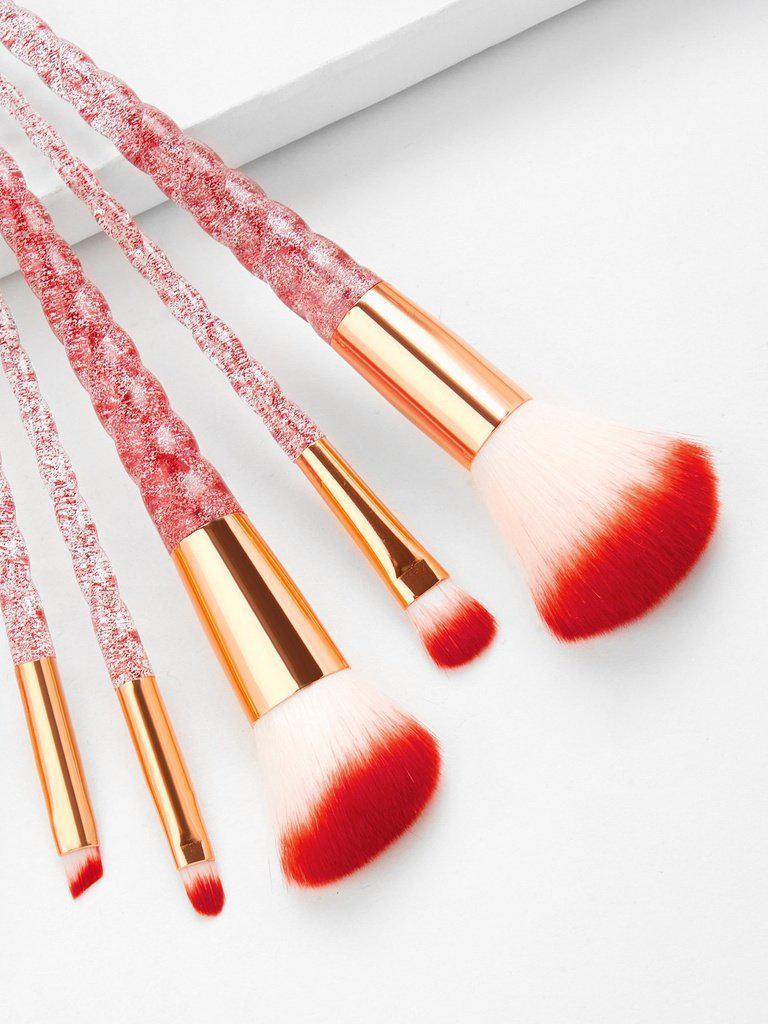 Glitter Handle Makeup Brush 8pcs-makeup-Des Mess
