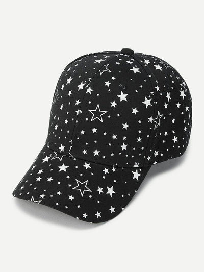 Star Print Baseball Cap-accessories-Des Mess