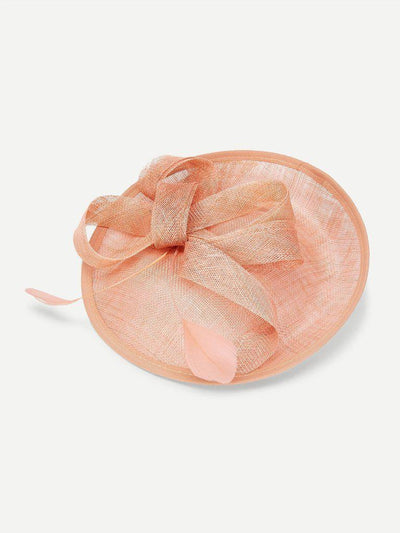 Feather Detail Pillarbox Fascinator Hat-hair-Des Mess