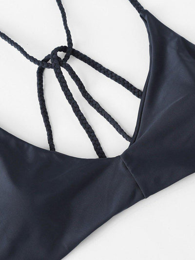 Braided Straps Bikini Set-swimwear-Des Mess