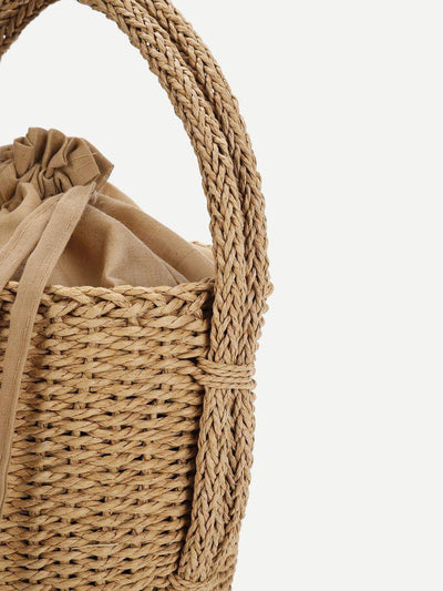 Straw Bucket Bag-accessories-Des Mess