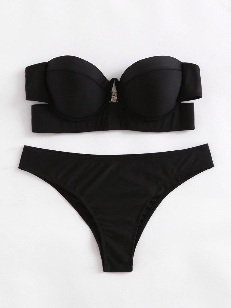 Underwire Bustier Bikini Set-swimwear-Des Mess