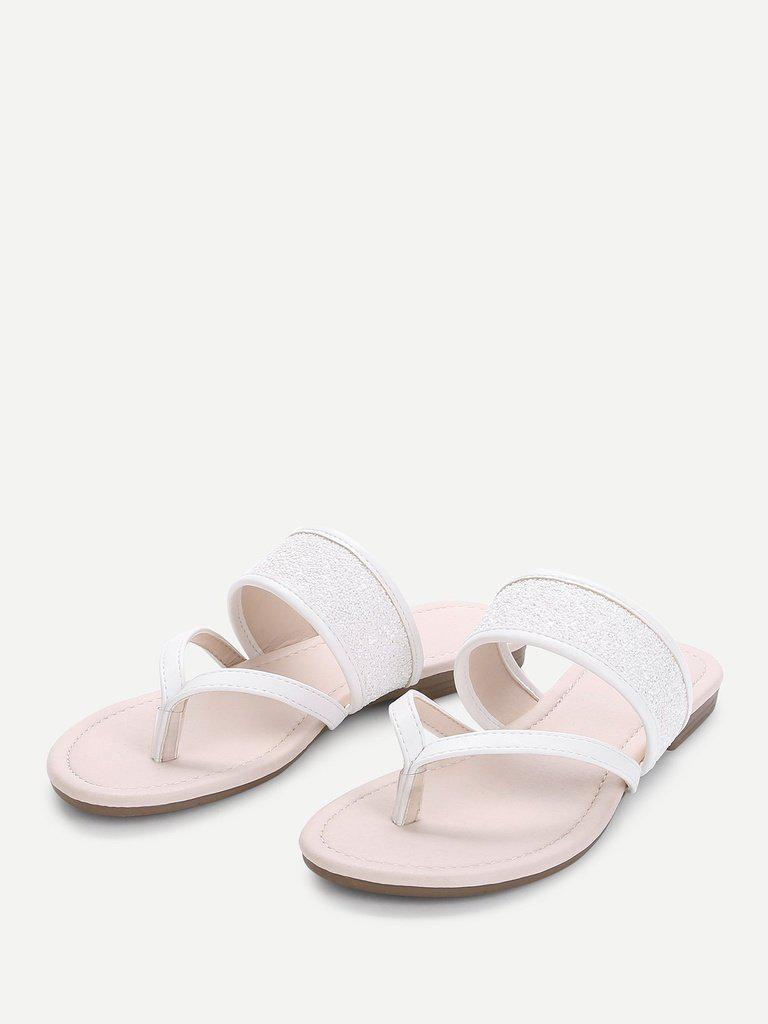 Toe Post PU Flat Sandals-shoes-Des Mess