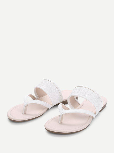 Toe Post PU Flat Sandals-shoes-Des Mess