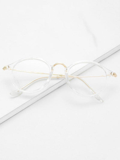 Transparent Frame Metal Top Bar Glasses-accessories-Des Mess