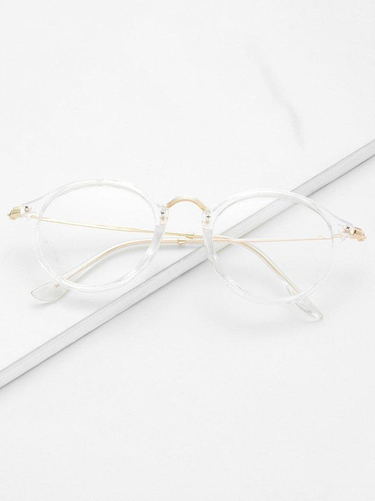 Transparent Frame Metal Top Bar Glasses-accessories-Des Mess