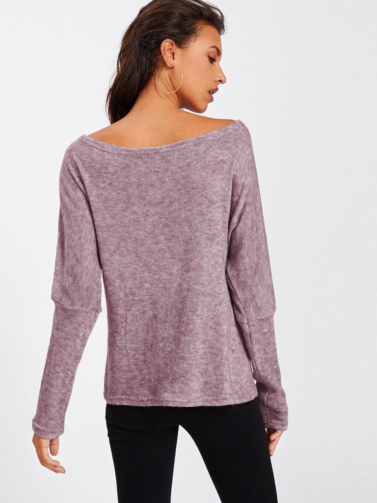 Batwing Sleeve Sweater-outerwear-Des Mess
