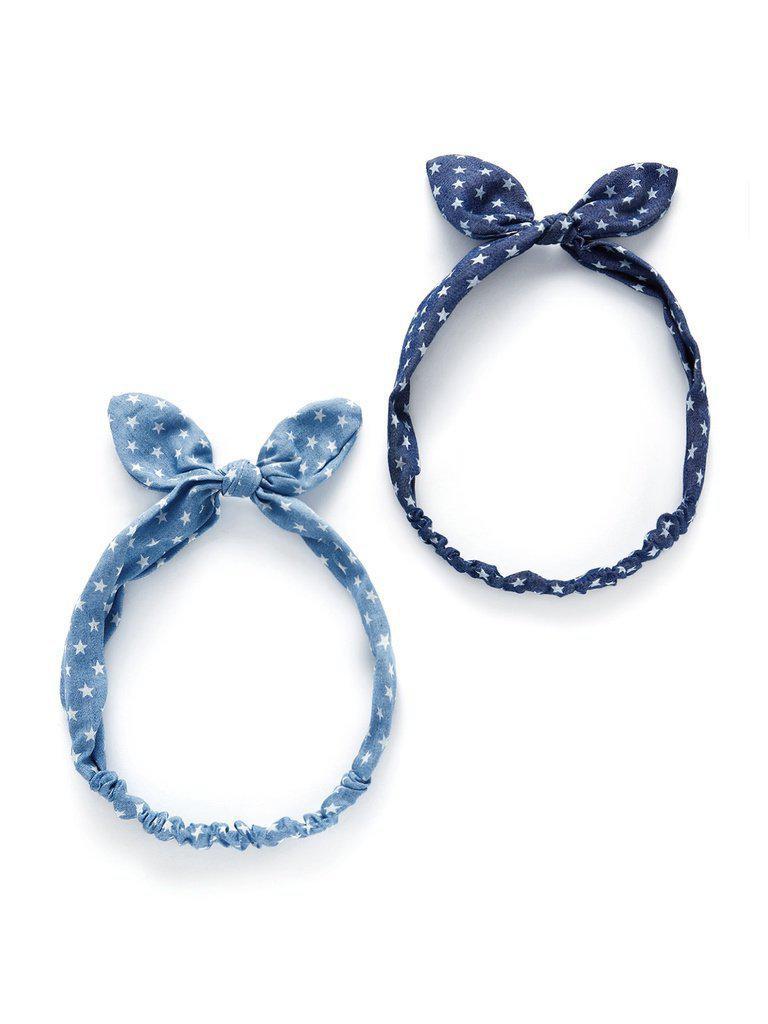 Star Print Knot Ear Headband 2pcs-hair-Des Mess