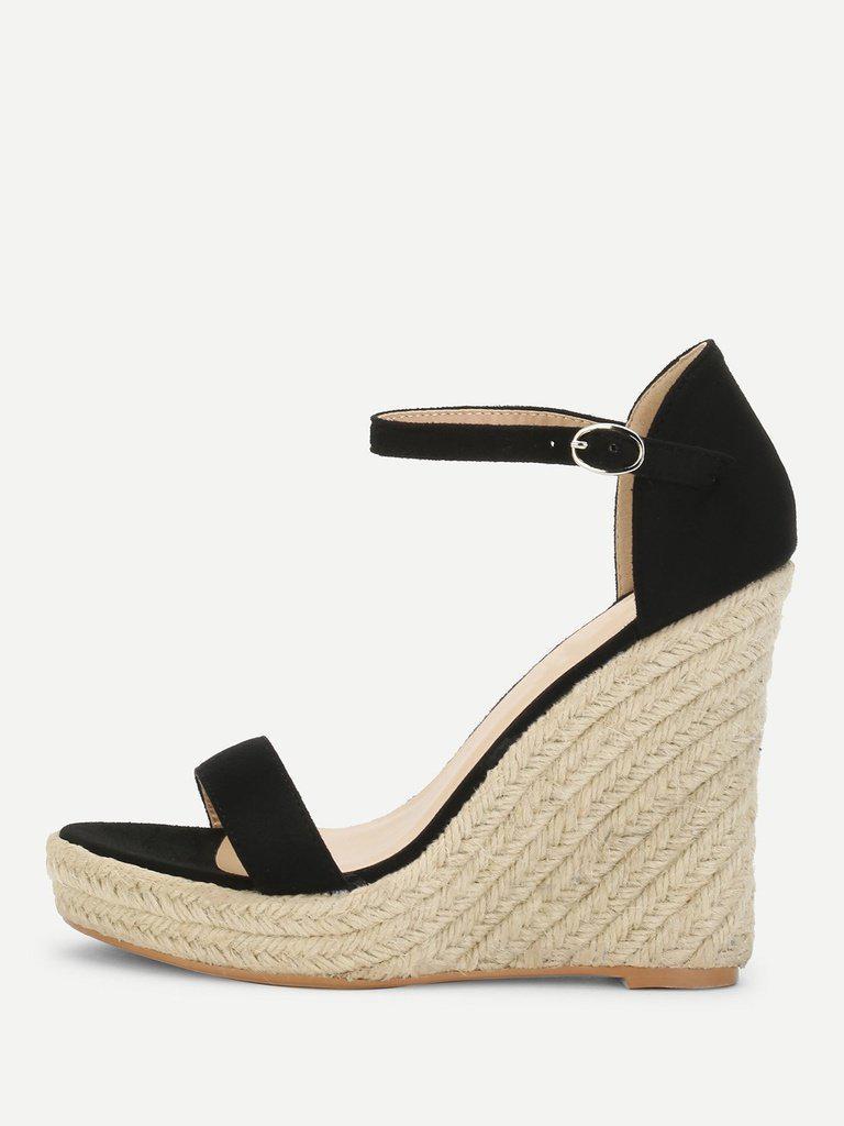 Two Part Espadrille Wedge Sandals-shoes-Des Mess
