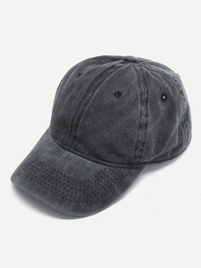 Embroidered Hole Detail Baseball Cap-accessories-Des Mess
