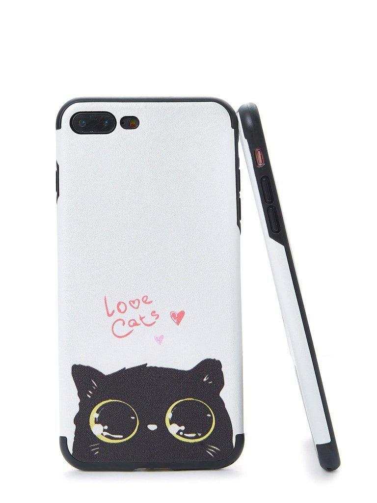Two Tone Cat Print iPhone Case-others-Des Mess