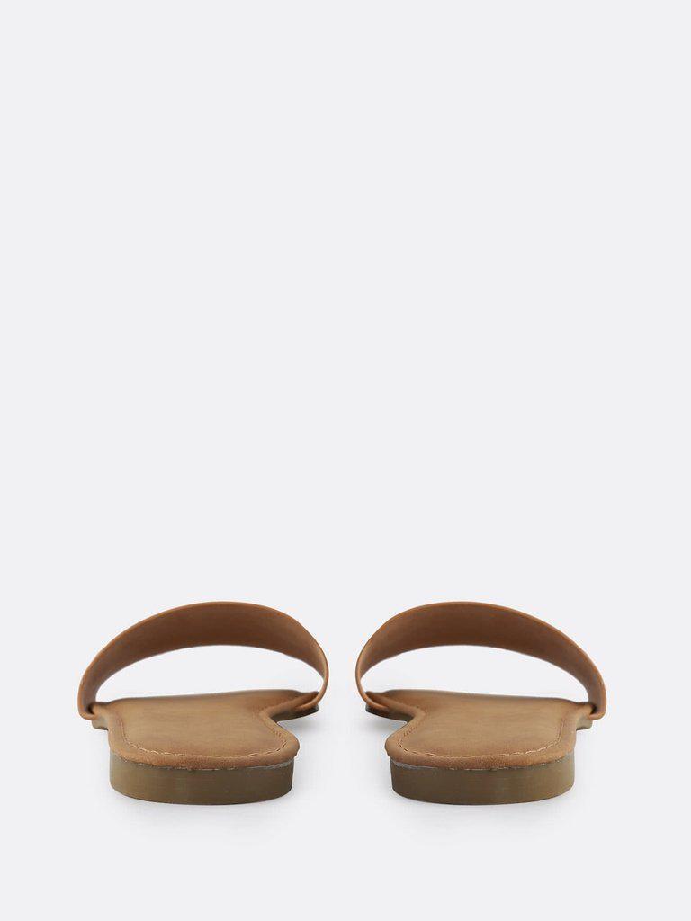 Classic Metallic Slip On Sandals ROSE GOLD-shoes-Des Mess
