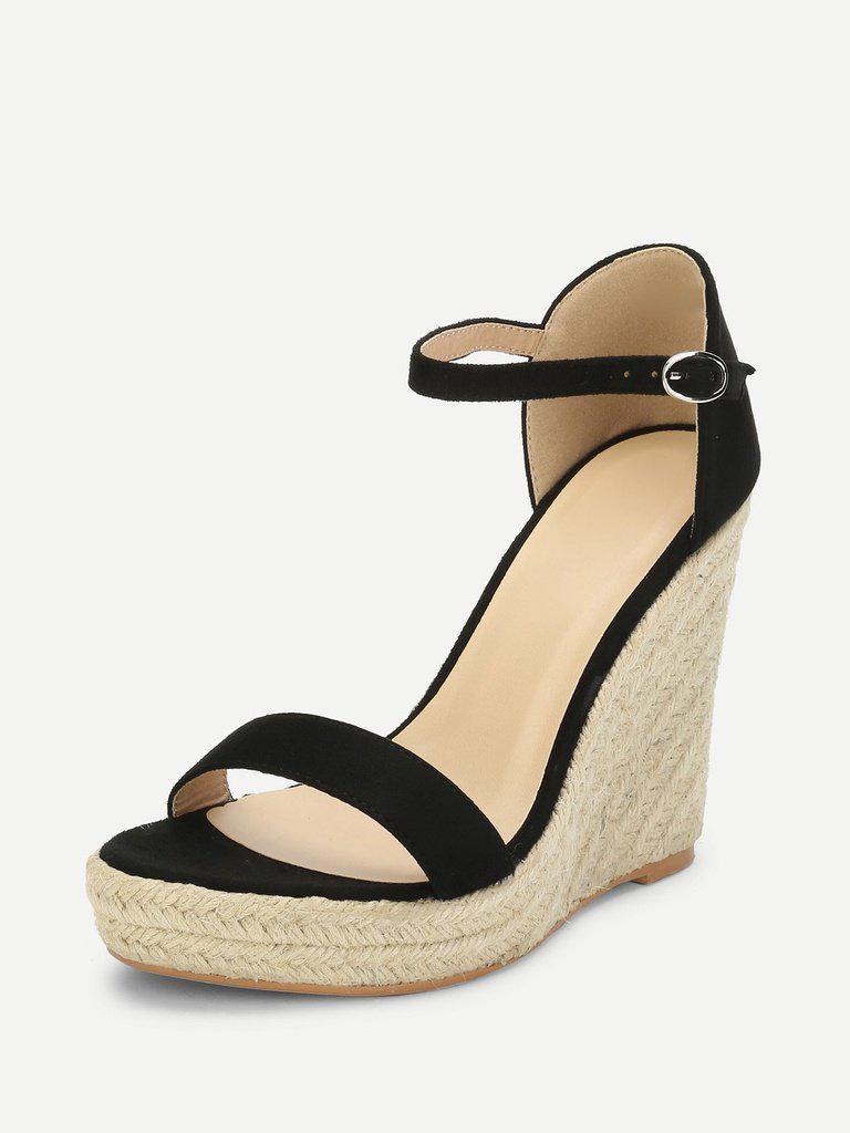 Two Part Espadrille Wedge Sandals-shoes-Des Mess