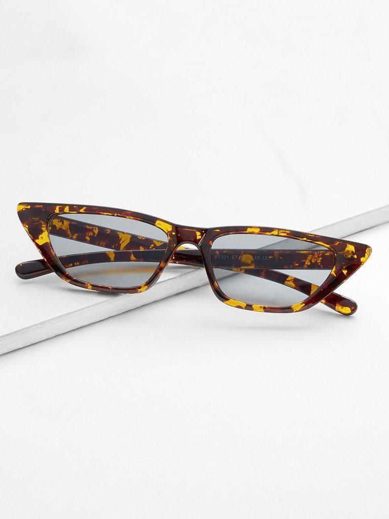 Cat Eye Mirror Lens Sunglasses-accessories-Des Mess