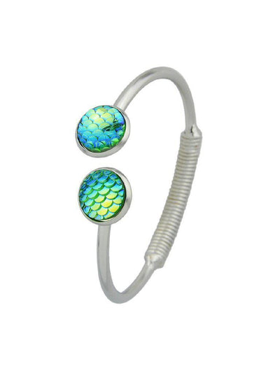 Green Mermaid Scales Love Bracelets--Des Mess