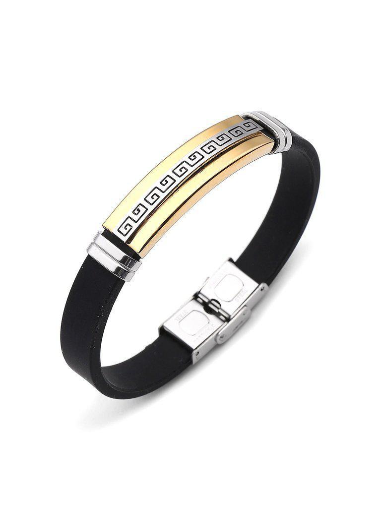 Color Block Stainless Steel Bracelet--Des Mess