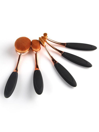 Oval Toothbrush Shaped Makeup Brush Set-makeup-Des Mess