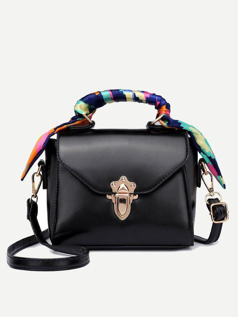 Twilly Scarf Push Lock Shoulder Bag-accessories-Des Mess