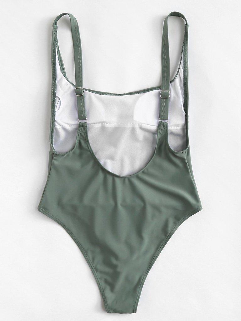 Low Back Adjustable Straps Swimsuit-swimwear-Des Mess