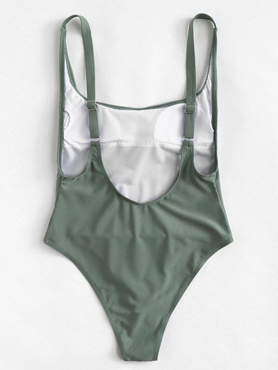 Low Back Adjustable Straps Swimsuit-swimwear-Des Mess