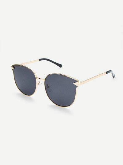 Metal Frame Flat Lens Sunglasses-accessories-Des Mess